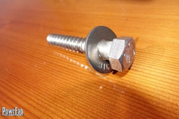 Stainless Steel Lag 1/2" x 3" Hex Head Lag and Washer